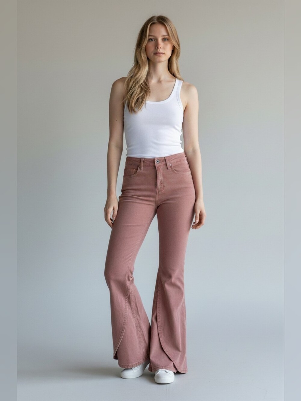 Shyanne Dusty Rose Cowgirl Western Vibes Flare Leg Jeans